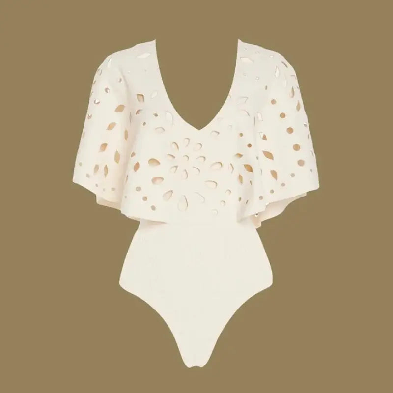 Traje de Baño de Lujo con Corte Láser - Diseño Exclusivo para la Playa