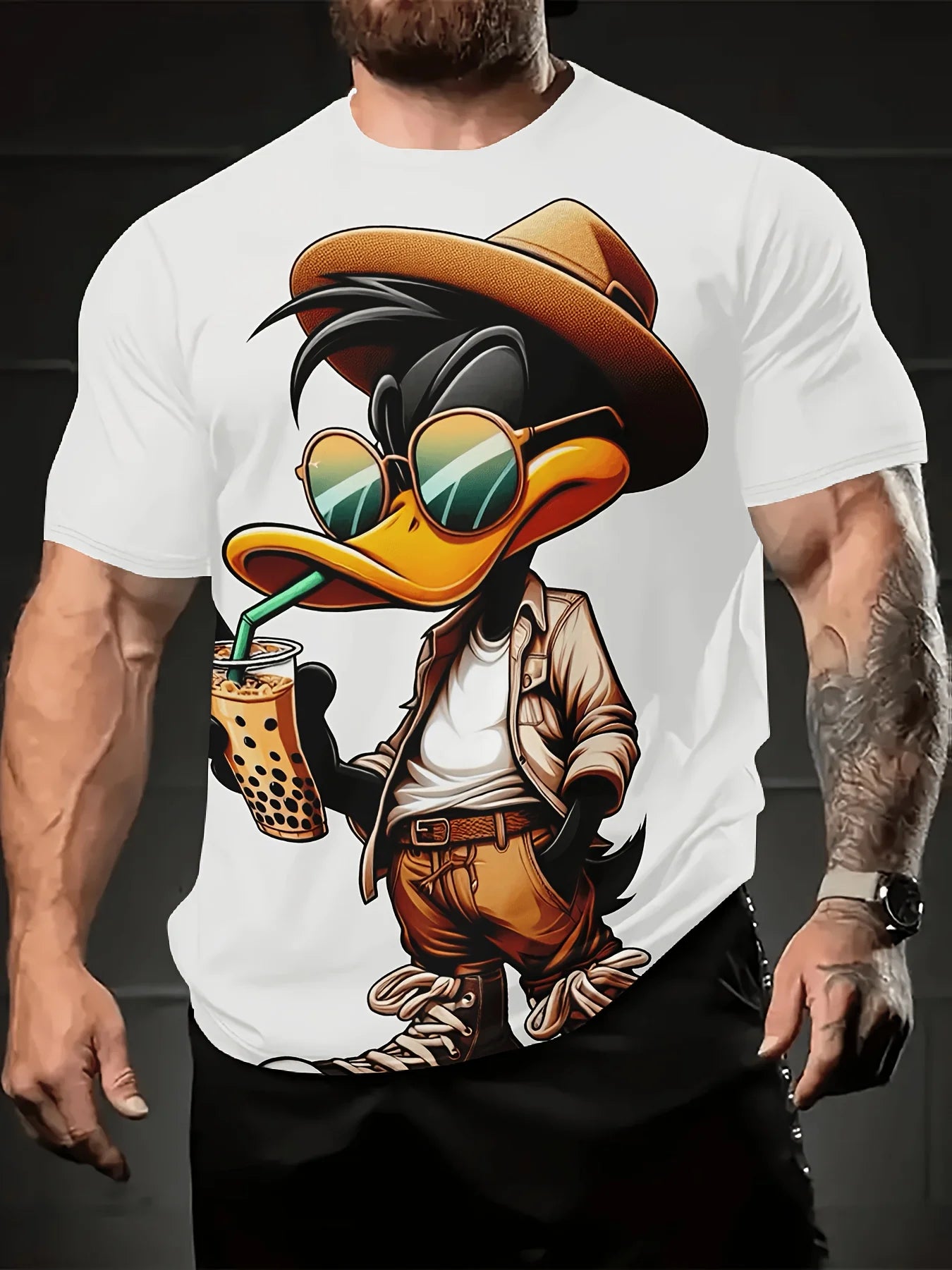 Camiseta Hombre Verano Estampado 3D Animal | Moda Urbana Secado Rápido Transpirable
