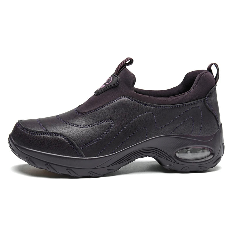 Zapatillas Informales Sin Cordones | Cuero con Cojín de Aire | Antideslizantes | Cómodas