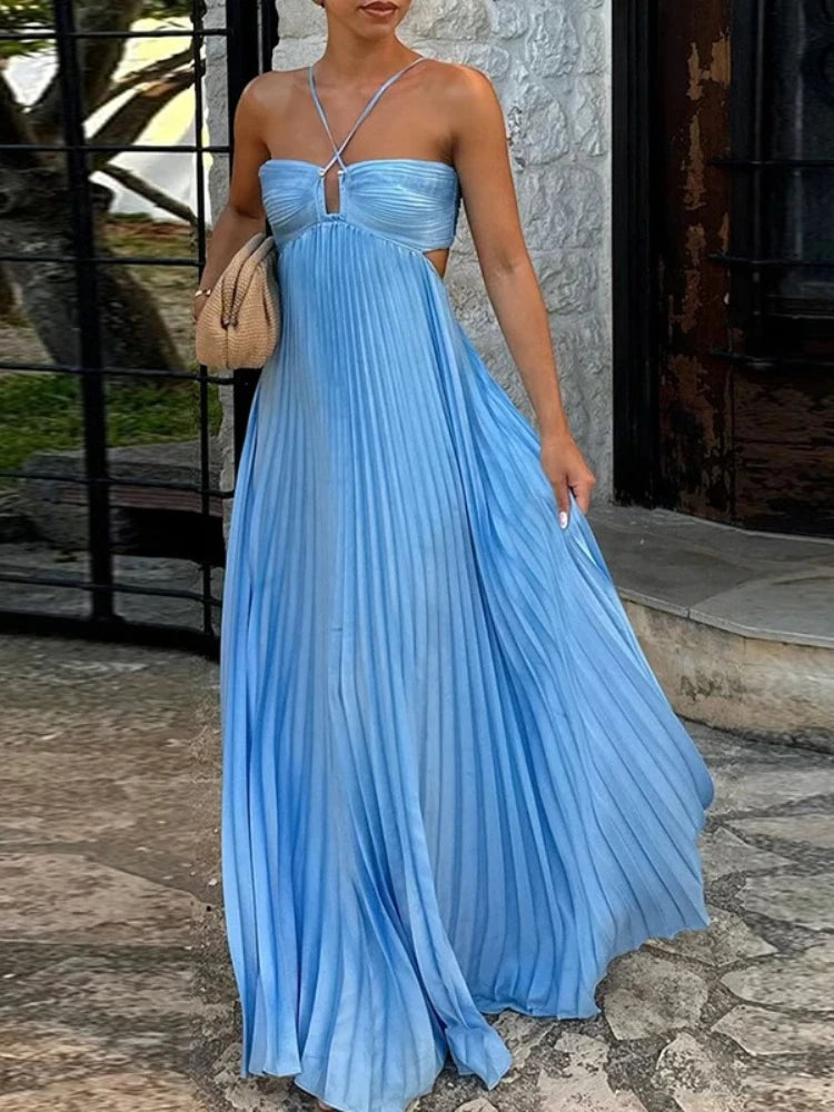 Vestido de Batas Plisado 2025 para Vacaciones | Estilo Versátil