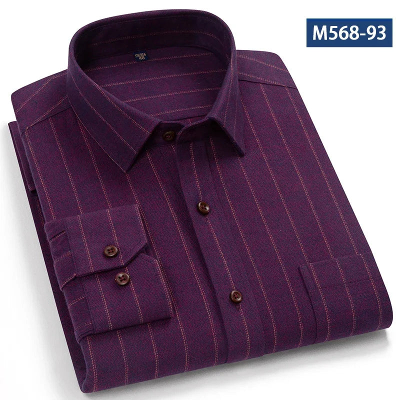 Camisa Clásica Algodón Hombre | Manga Larga | Botones | Casual y Oficina | Ticotrendy