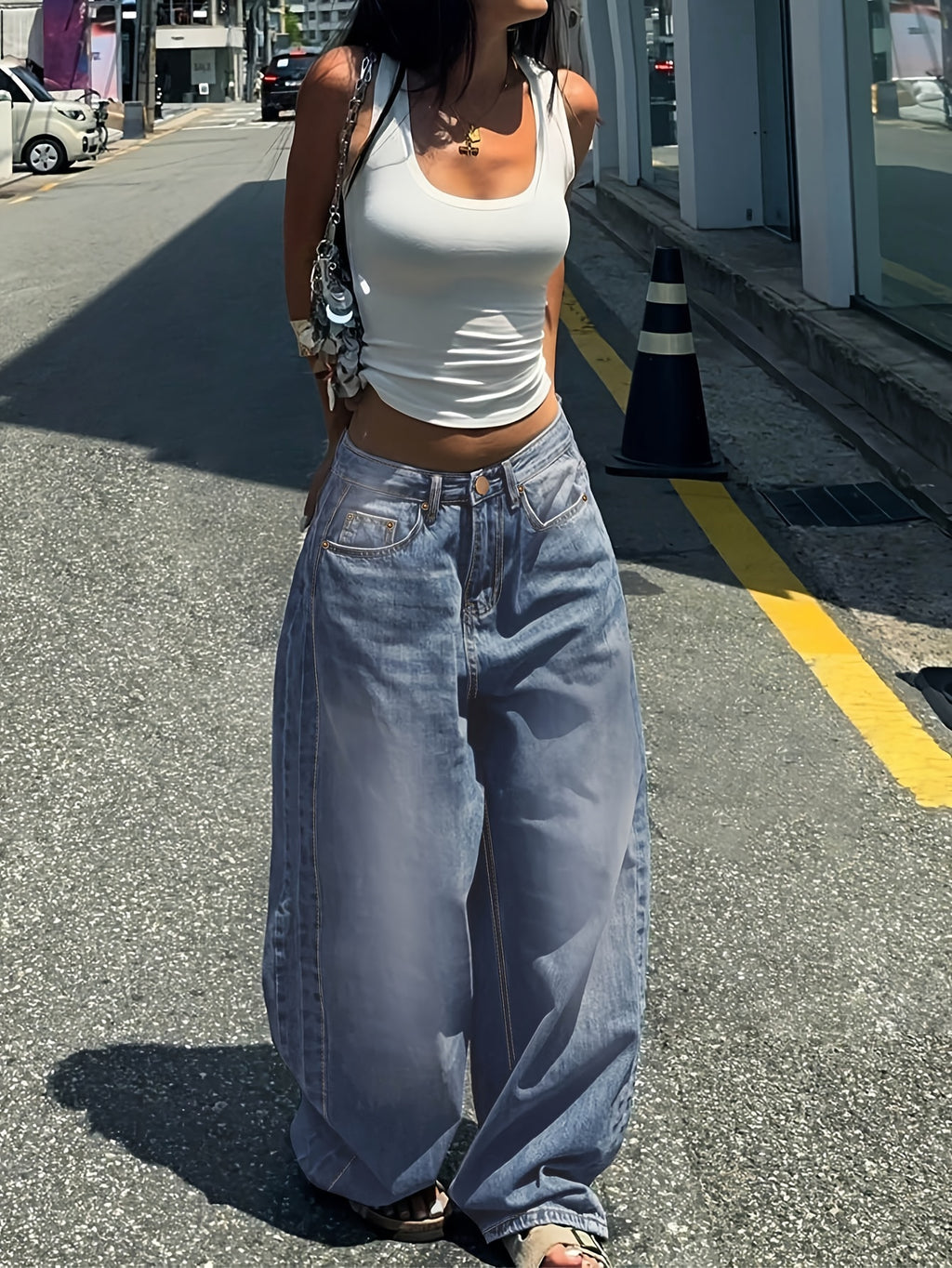 Jeans Rectos Vintage Mujer | Ticotrendy Denim Clásico Lavado Loose Fit Casual