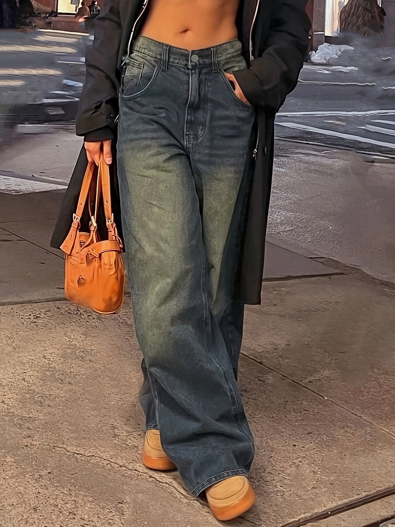 Jeans Rectos de Mujer | Ticotrendy Denim Clásico No Elástico Estilo Urbano Básico