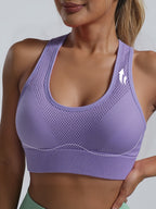 Top Deportivo Alto Elasticidad | Escote V | Decoración Honeycomb | Ticotrendy