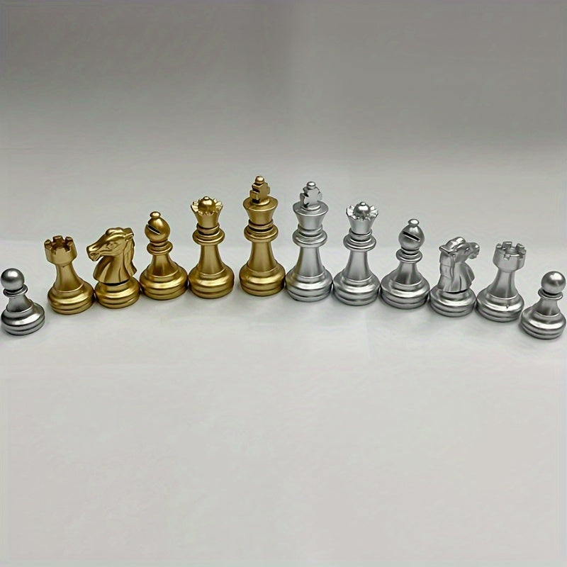 Piezas Ajedrez Dorado Plateado | 32 Unidades ABS | Estrategia Juego