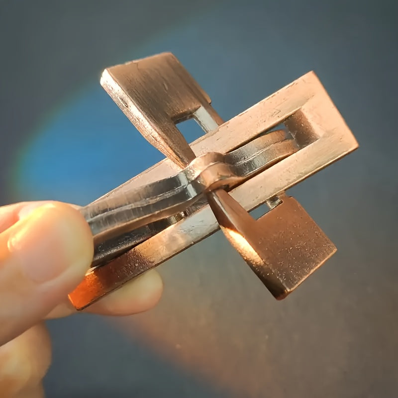 Rompecabezas Metal 9 Anillos | Candado Aleación Cobre | Desarrollo Inteligencia