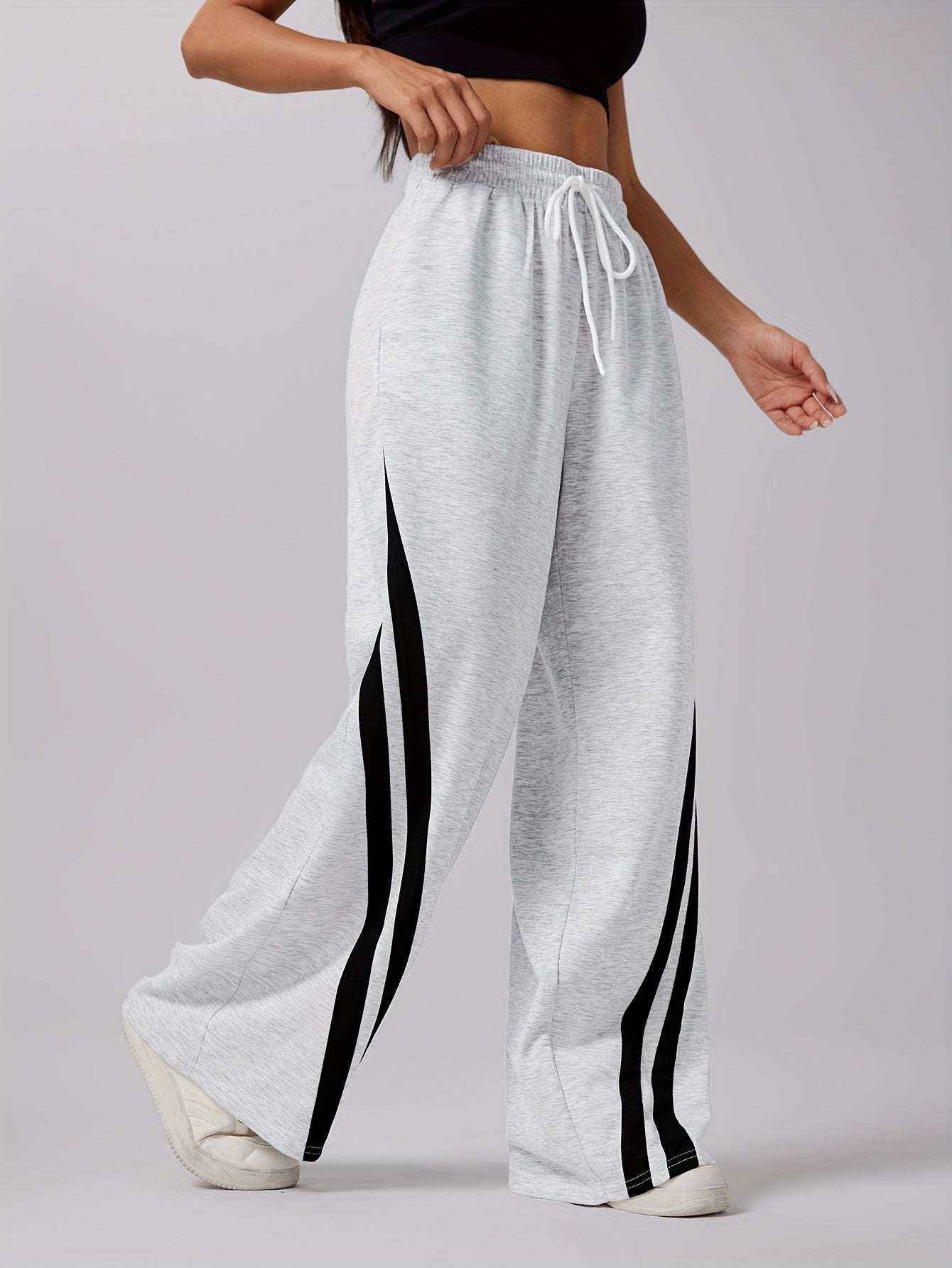 Pantalones Deportivos Color Block | Corte Holgado Casual | Ticotrendy Costa Rica