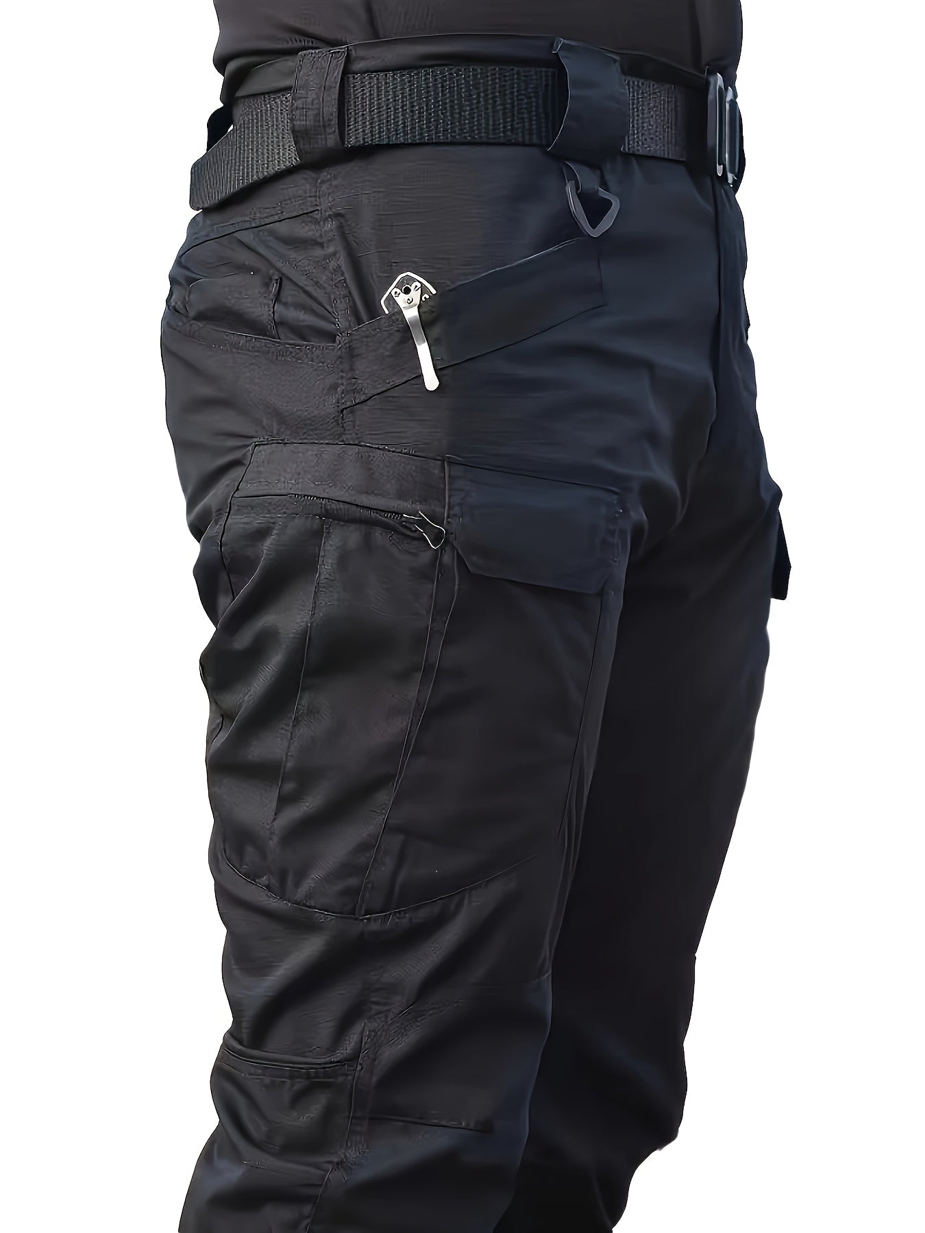 Men's Multi-Pocket Work Pants - Tactical and Casual Overalls, Durable High-Quality Fabric for Hiking, Camping, and Casual Attire | All-Season Comfortable Outdoor Workwear & Casual Trousers with Sturdy Construction