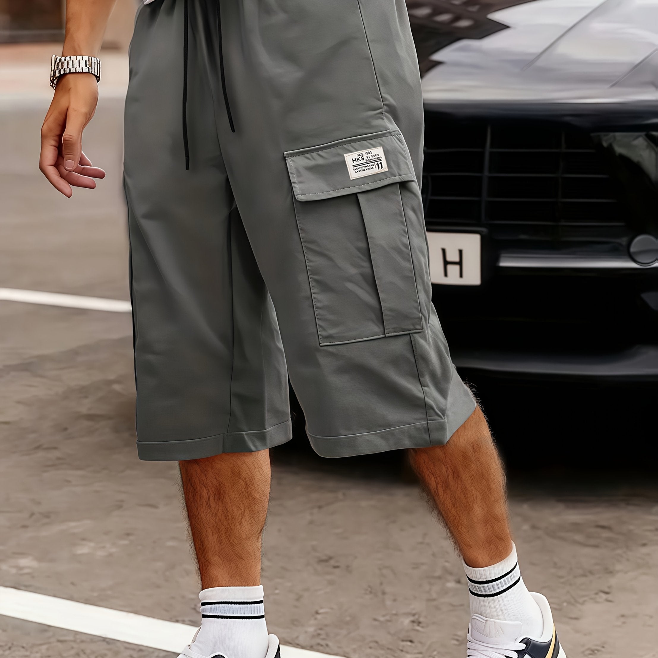 Shorts Cargo Hombre | Corte Holgado, Múltiples Bolsillos | Verde, Negro, Beige
