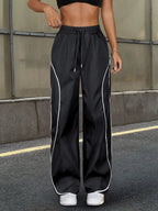 Pantalones Anchos Mujer con Rayas Laterales | Estilo Y2K Casual | Moda Costa Rica