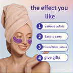 10-Pack (5-Pair Each) Gel Eye Patches & Ice Compress - Super Collagen, Dark Circle & Puffiness, Sensitive Beige, Color Options (Pink, Purple, Blue, Clear, Golden) - Post-Surgery,, Men & Women, Easy Application, Long-Lasting G