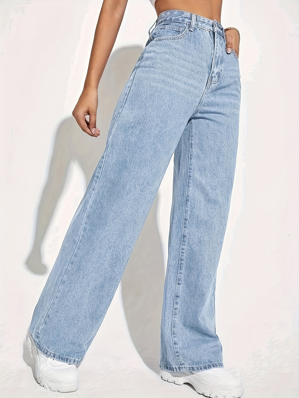 Pantalón Recto Slim Fit Mujer | Viscosa Stretch Casual de Cintura Media Ticotrendy