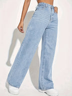 Pantalón Recto Slim Fit Mujer | Viscosa Stretch Casual de Cintura Media Ticotrendy