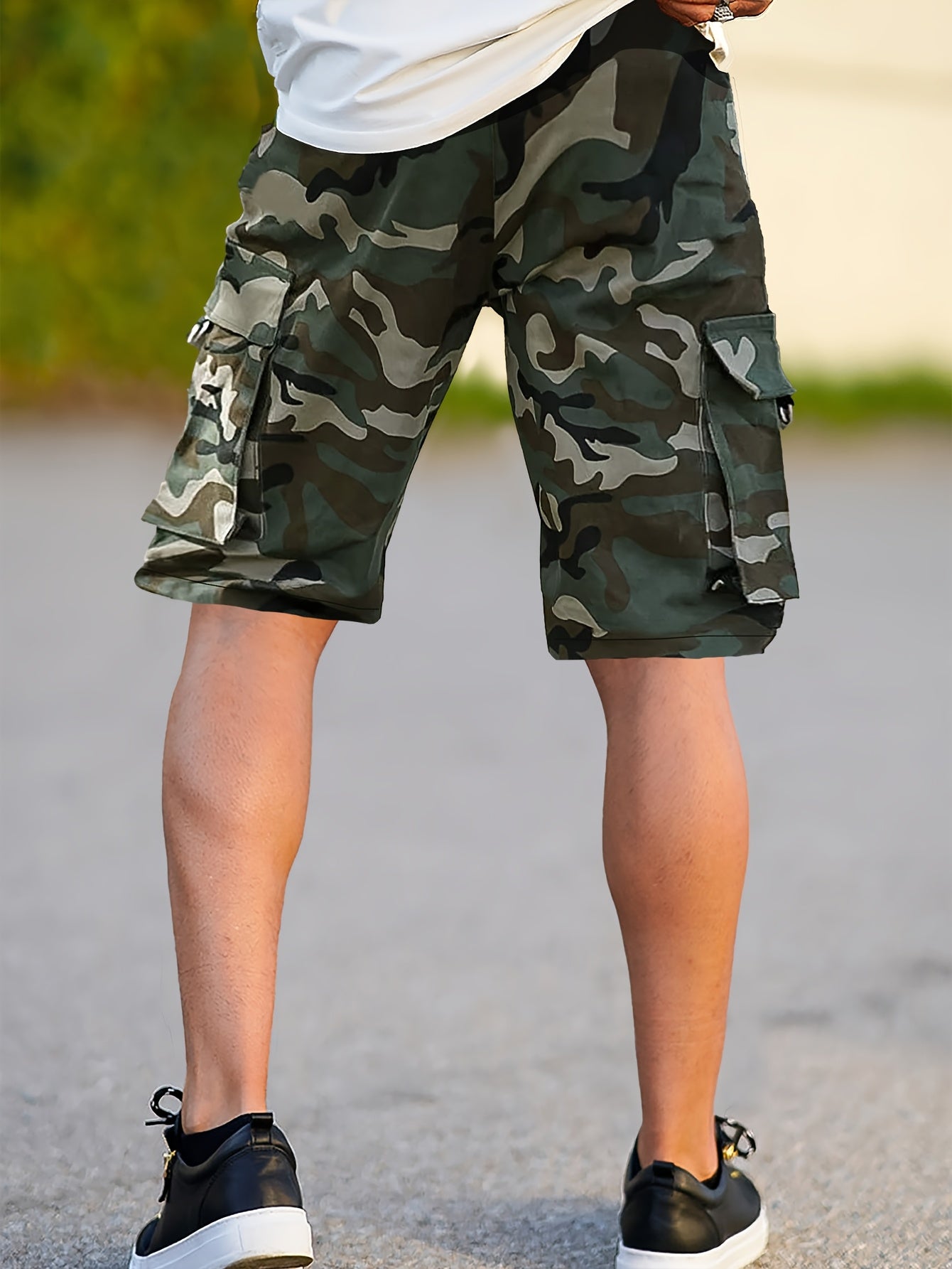 Pantalones Cargo Camuflaje Hombre | Corte Holgado, Multibolsillos | Senderismo y Viajes