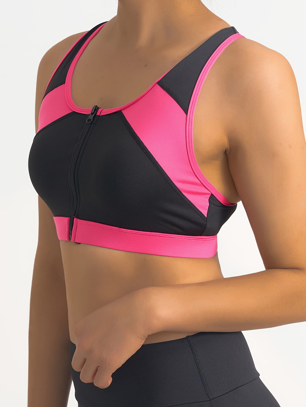 Top Deportivo Mujer | Cuello Redondo | Cremallera Delantera | Ticotrendy