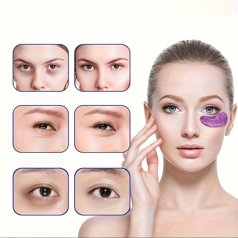 10-Pack (5-Pair Each) Gel Eye Patches & Ice Compress - Super Collagen, Dark Circle & Puffiness, Sensitive Beige, Color Options (Pink, Purple, Blue, Clear, Golden) - Post-Surgery,, Men & Women, Easy Application, Long-Lasting G