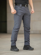 Men's Multi-Pocket Work Pants - Tactical and Casual Overalls, Durable High-Quality Fabric for Hiking, Camping, and Casual Attire | All-Season Comfortable Outdoor Workwear & Casual Trousers with Sturdy Construction