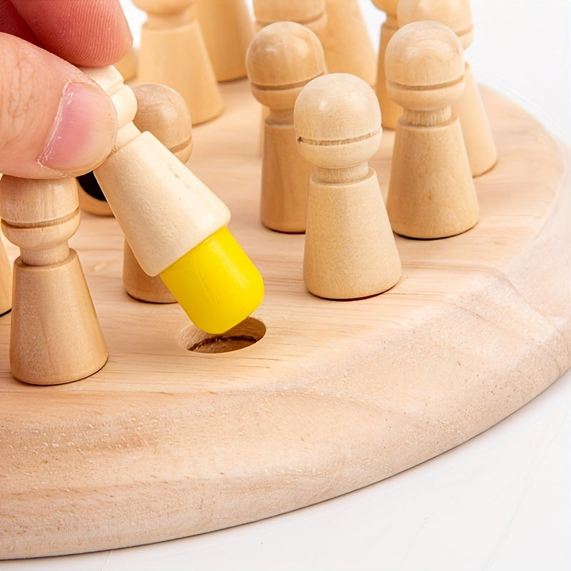 Juego Memoria Madera | Ajedrez Educativo | Estrategia Familiar
