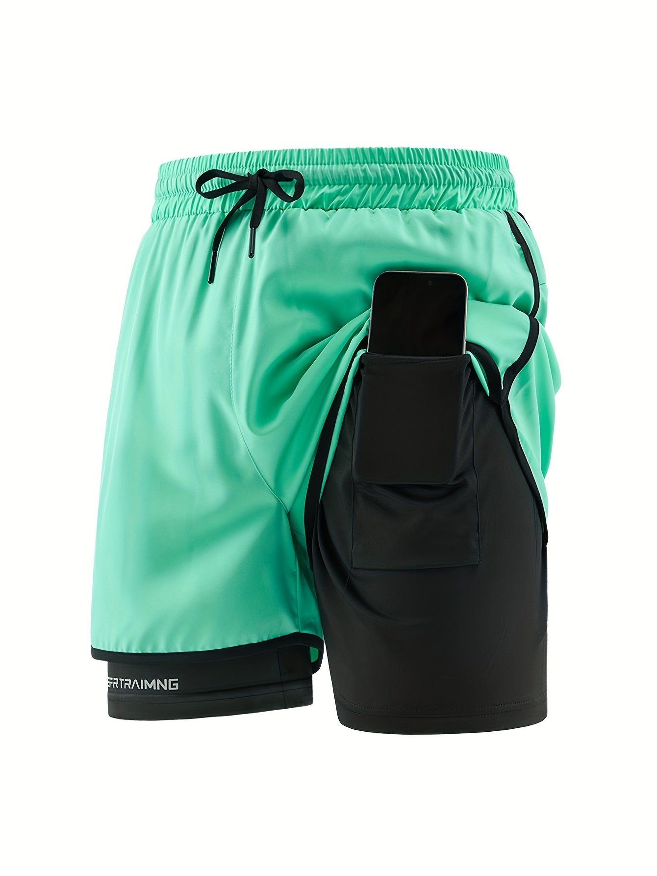 Shorts 3 en 1 Hombre - Natación, Ciclismo y Senderismo | Secado Rápido | Bolsillo Cremallera