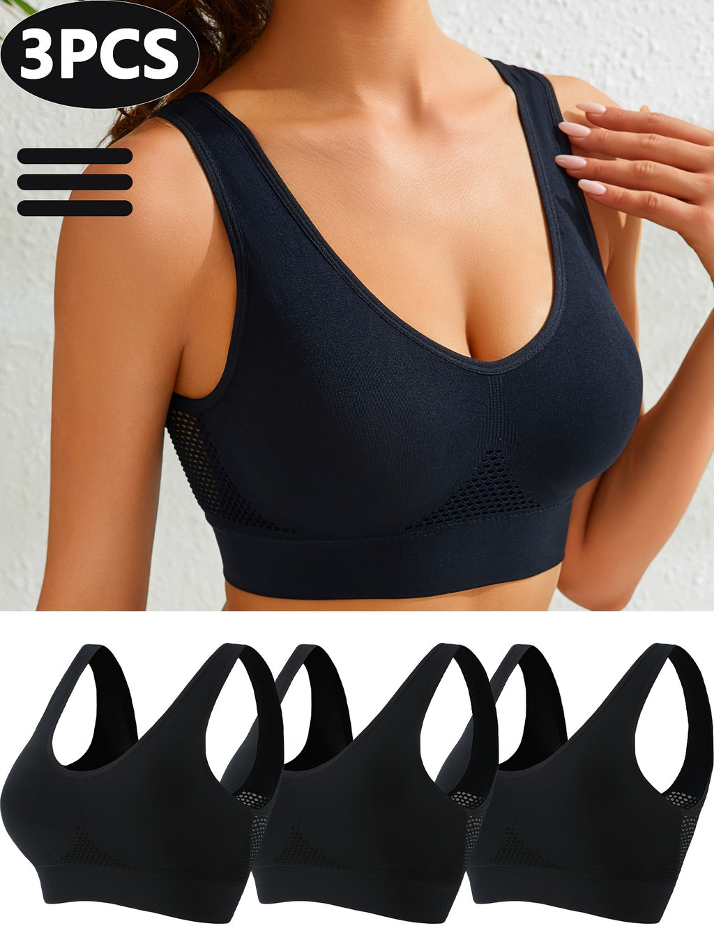 Top Deportivo Espalda Diseño | Antishock | Relleno Extraíble | Ticotrendy