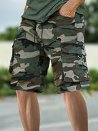 Pantalones Cargo Camuflaje Hombre | Corte Holgado, Multibolsillos | Senderismo y Viajes