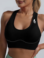 Top Deportivo Alto Elasticidad | Escote V | Decoración Honeycomb | Ticotrendy