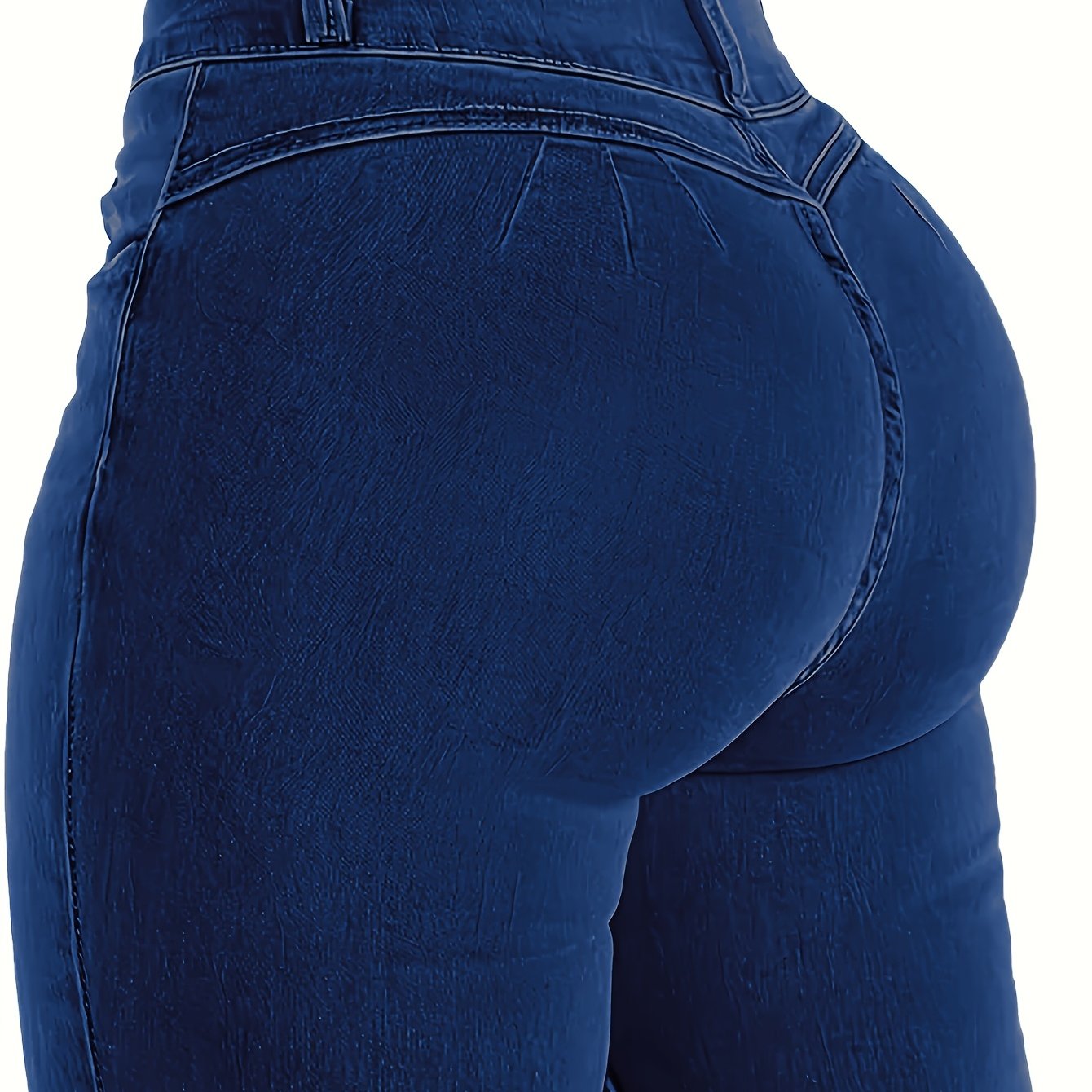 Jeans Skinny Cortos de Mujer | Ticotrendy Denim Elástico Cintura Media Casual Estilizado