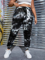 Pantalones Jogger Plus Size Tie Dye | Diseño Abstracto Único | Ticotrendy Costa Rica