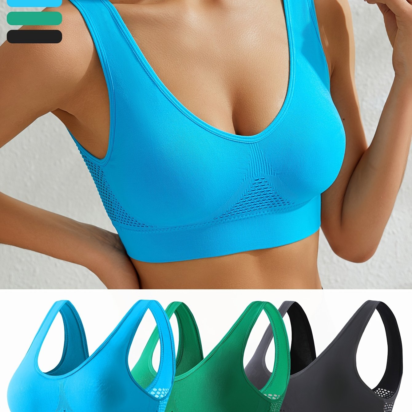 Top Deportivo Espalda Diseño | Antishock | Relleno Extraíble | Ticotrendy