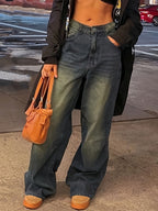 Jeans Rectos de Mujer | Ticotrendy Denim Clásico No Elástico Estilo Urbano Básico