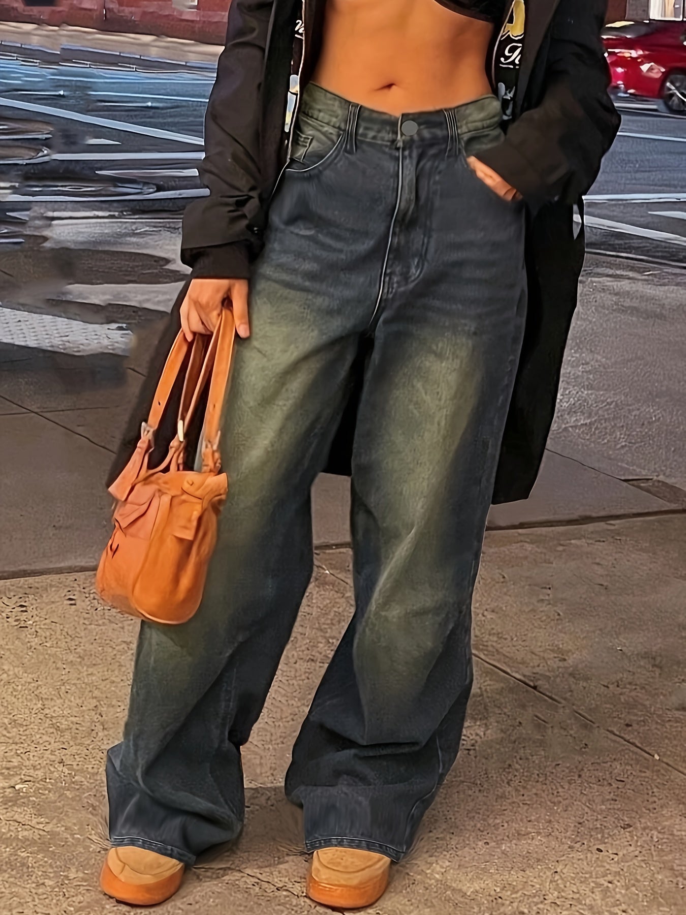 Jeans Rectos de Mujer | Ticotrendy Denim Clásico No Elástico Estilo Urbano Básico
