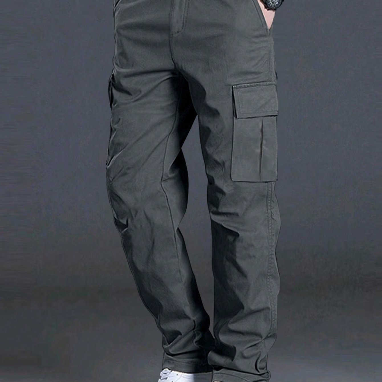 Men'S Outdoor Casual Cargo Pants - Loose Fit, Drawstring Waist, Multiple Pockets, Solid Color, All-Season Comfort for Hiking & Weekend Activities, Hiking Pants, Durable Fabric, Men Pants, Cargo Pants Men, Men Trouser, Men Spo