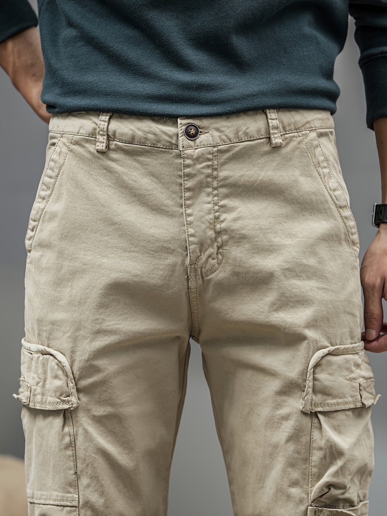 Men's Cargo Pants - Heavy-Duty Multi-Pocket Work Trousers, All-Season Machine Washable Pants with Utility Cargo Design for Construction, Travel, Everyday Carry - Mid-Rise Regular Fit Cargo Pants for Men, Outdoor Activities, S