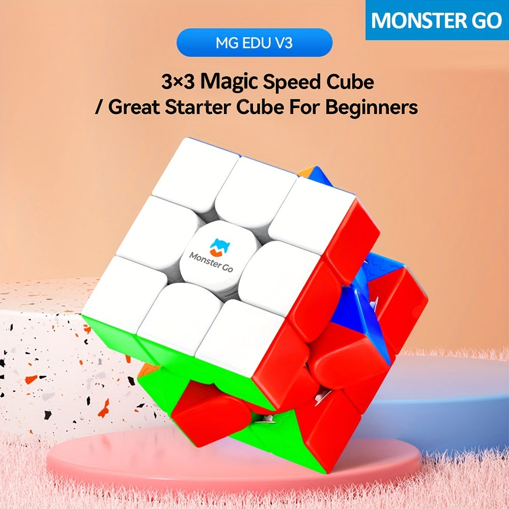 Cubo Velocidad Magnético Monster Go | 3x3 Stickerless | Juguete Educativo