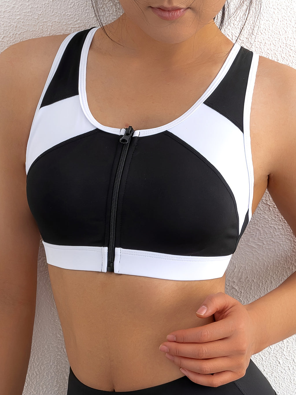 Top Deportivo Mujer | Cuello Redondo | Cremallera Delantera | Ticotrendy