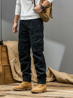 Men's Cargo Pants - Heavy-Duty Multi-Pocket Work Trousers, All-Season Machine Washable Pants with Utility Cargo Design for Construction, Travel, Everyday Carry - Mid-Rise Regular Fit Cargo Pants for Men, Outdoor Activities, S