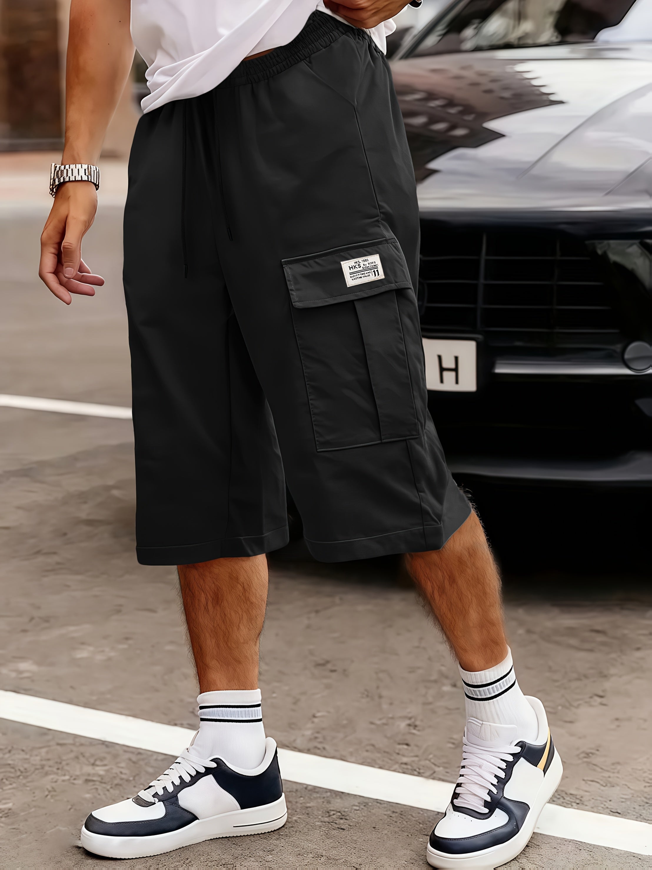 Shorts Cargo Hombre | Corte Holgado, Múltiples Bolsillos | Verde, Negro, Beige