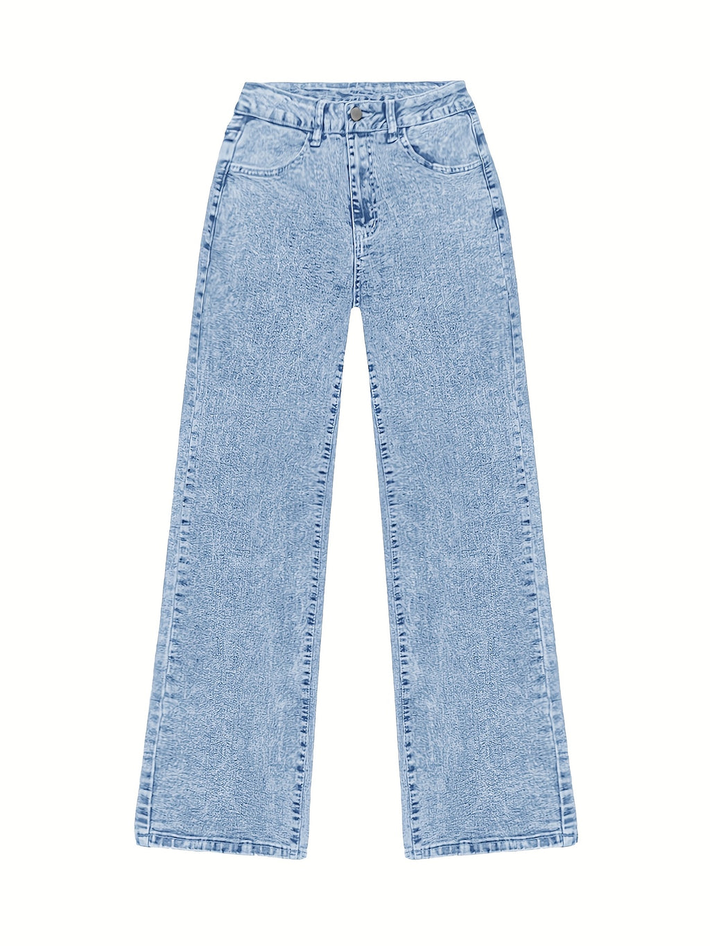 Jeans Rectos Pierna Ancha Mujer | Ticotrendy Denim Elástico Cintura Alta Control Abdominal