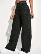 Pantalón Recto Slim Fit Mujer | Viscosa Stretch Casual de Cintura Media Ticotrendy
