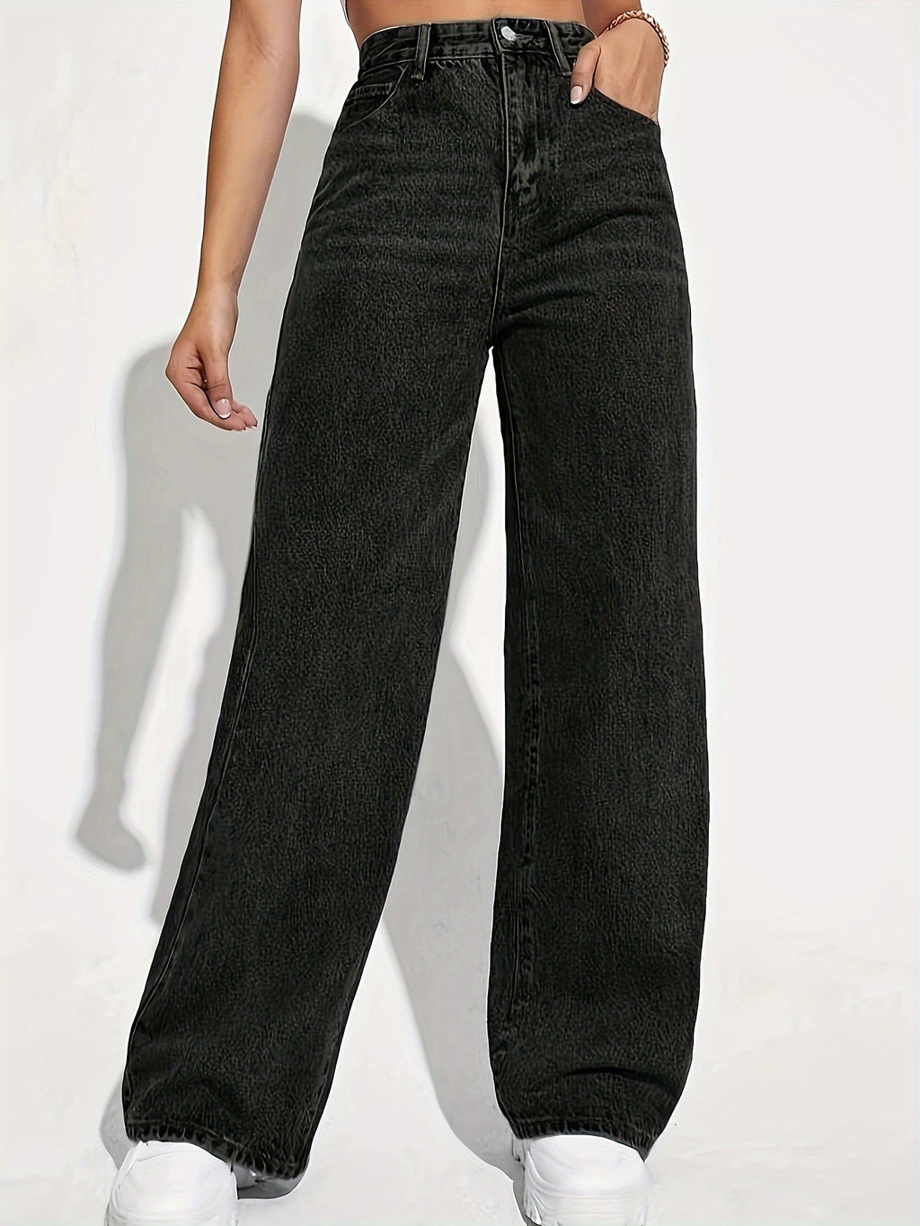 Pantalón Recto Slim Fit Mujer | Viscosa Stretch Casual de Cintura Media Ticotrendy