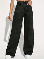 Pantalón Recto Slim Fit Mujer | Viscosa Stretch Casual de Cintura Media Ticotrendy