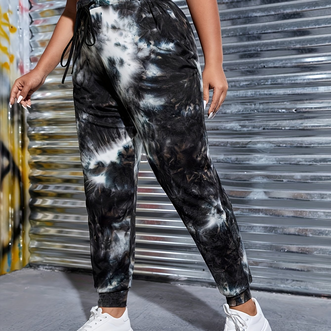 Pantalones Jogger Plus Size Tie Dye | Diseño Abstracto Único | Ticotrendy Costa Rica