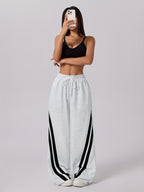 Pantalones Deportivos Color Block | Corte Holgado Casual | Ticotrendy Costa Rica