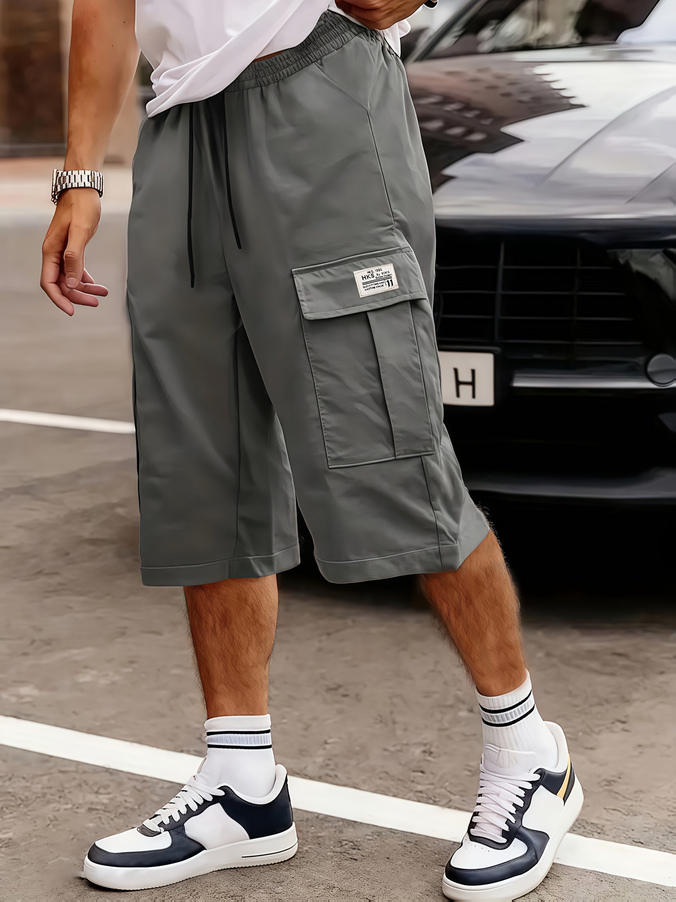 Shorts Cargo Hombre | Corte Holgado, Múltiples Bolsillos | Verde, Negro, Beige