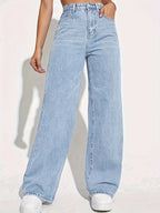 Pantalón Recto Slim Fit Mujer | Viscosa Stretch Casual de Cintura Media Ticotrendy