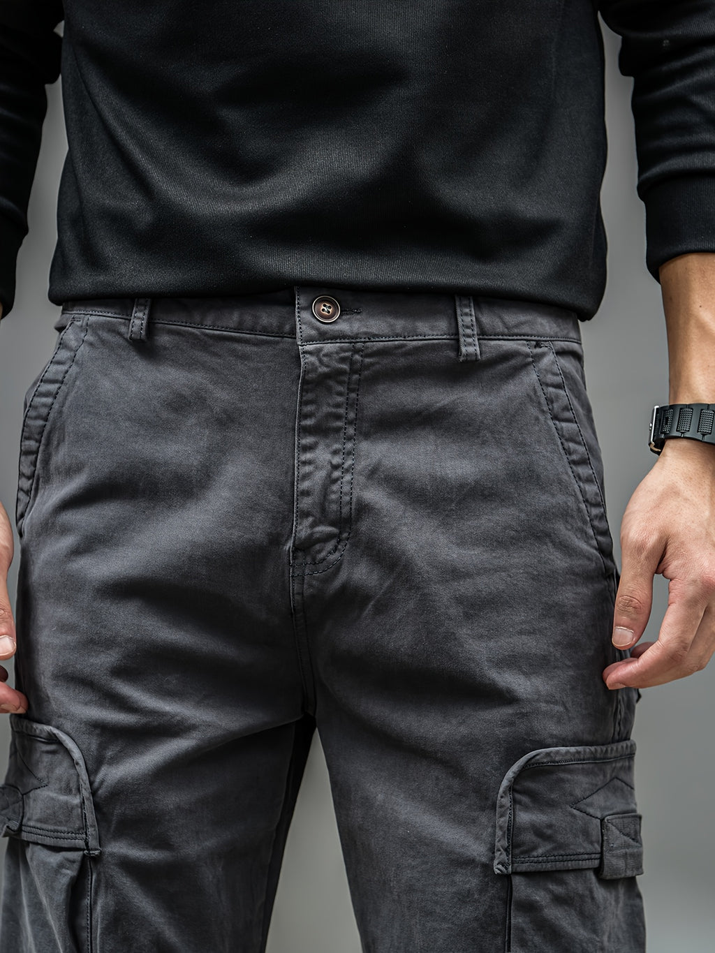 Men's Cargo Pants - Heavy-Duty Multi-Pocket Work Trousers, All-Season Machine Washable Pants with Utility Cargo Design for Construction, Travel, Everyday Carry - Mid-Rise Regular Fit Cargo Pants for Men, Outdoor Activities, S