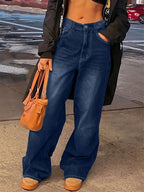 Jeans Rectos de Mujer | Ticotrendy Denim Clásico No Elástico Estilo Urbano Básico