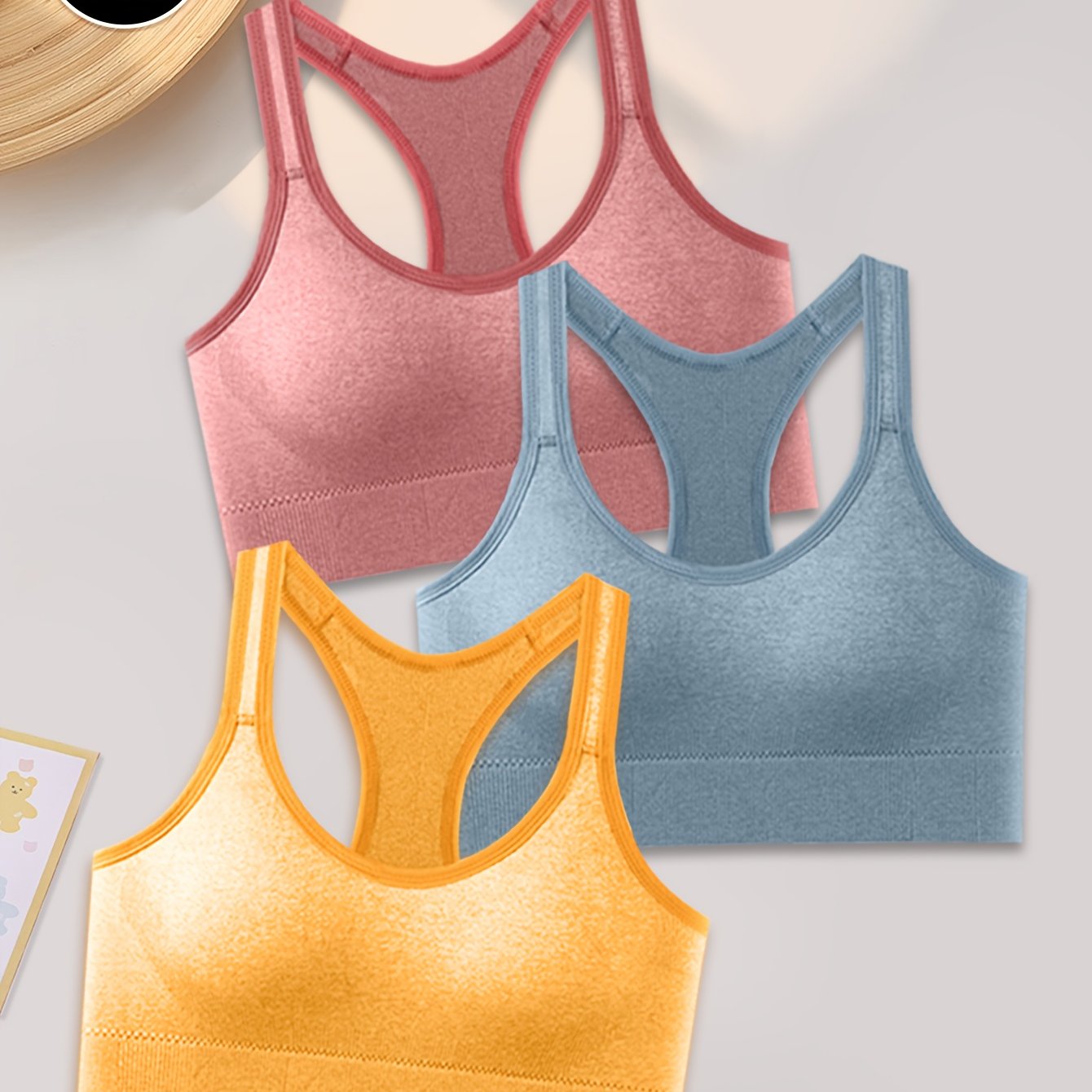 Conjunto 3 Tops Sin Costuras | Espalda Cruzada | Colores Múltiples | Ticotrendy