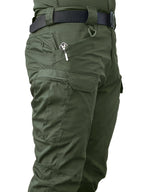 Men's Multi-Pocket Work Pants - Tactical and Casual Overalls, Durable High-Quality Fabric for Hiking, Camping, and Casual Attire | All-Season Comfortable Outdoor Workwear & Casual Trousers with Sturdy Construction