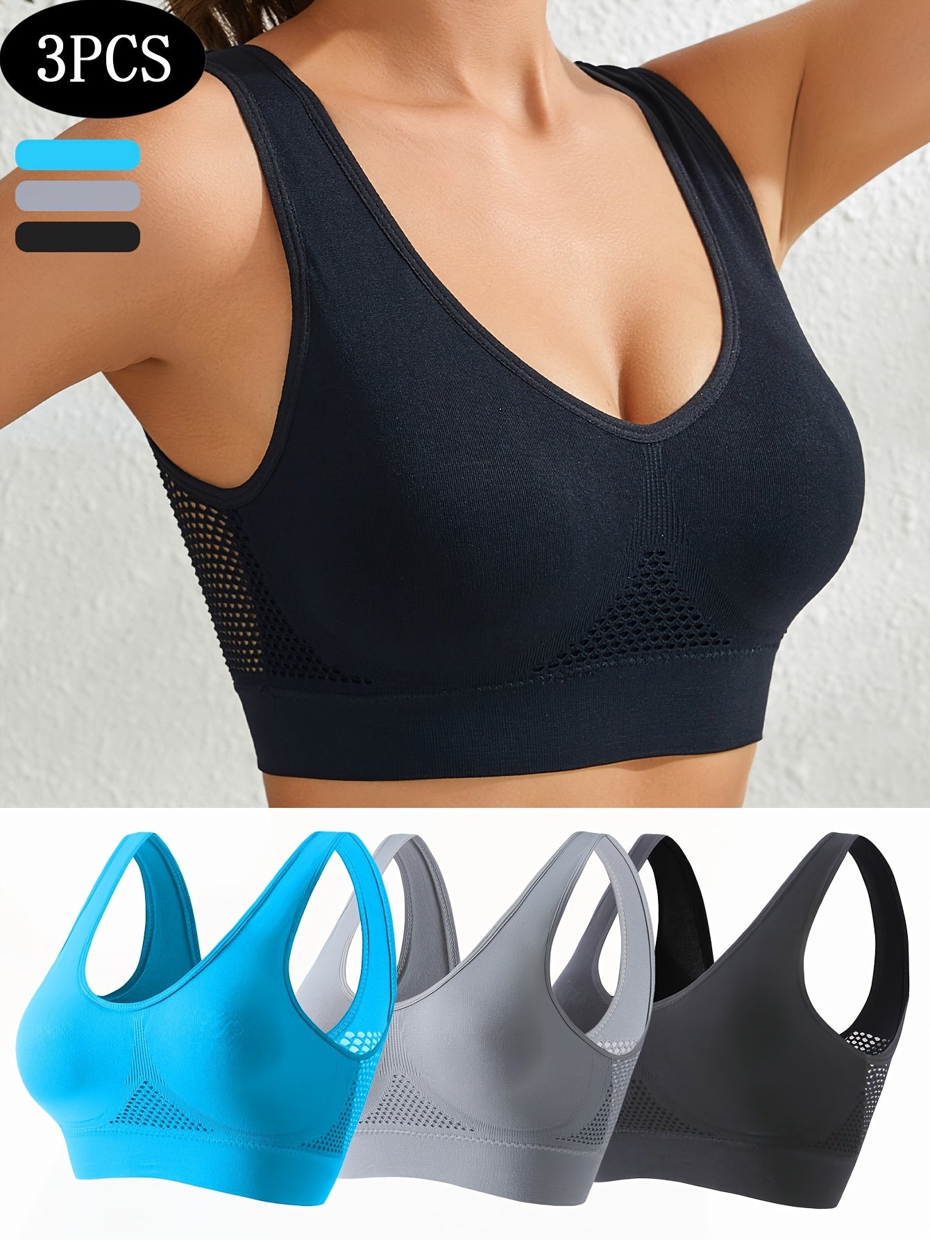 Top Deportivo Espalda Diseño | Antishock | Relleno Extraíble | Ticotrendy